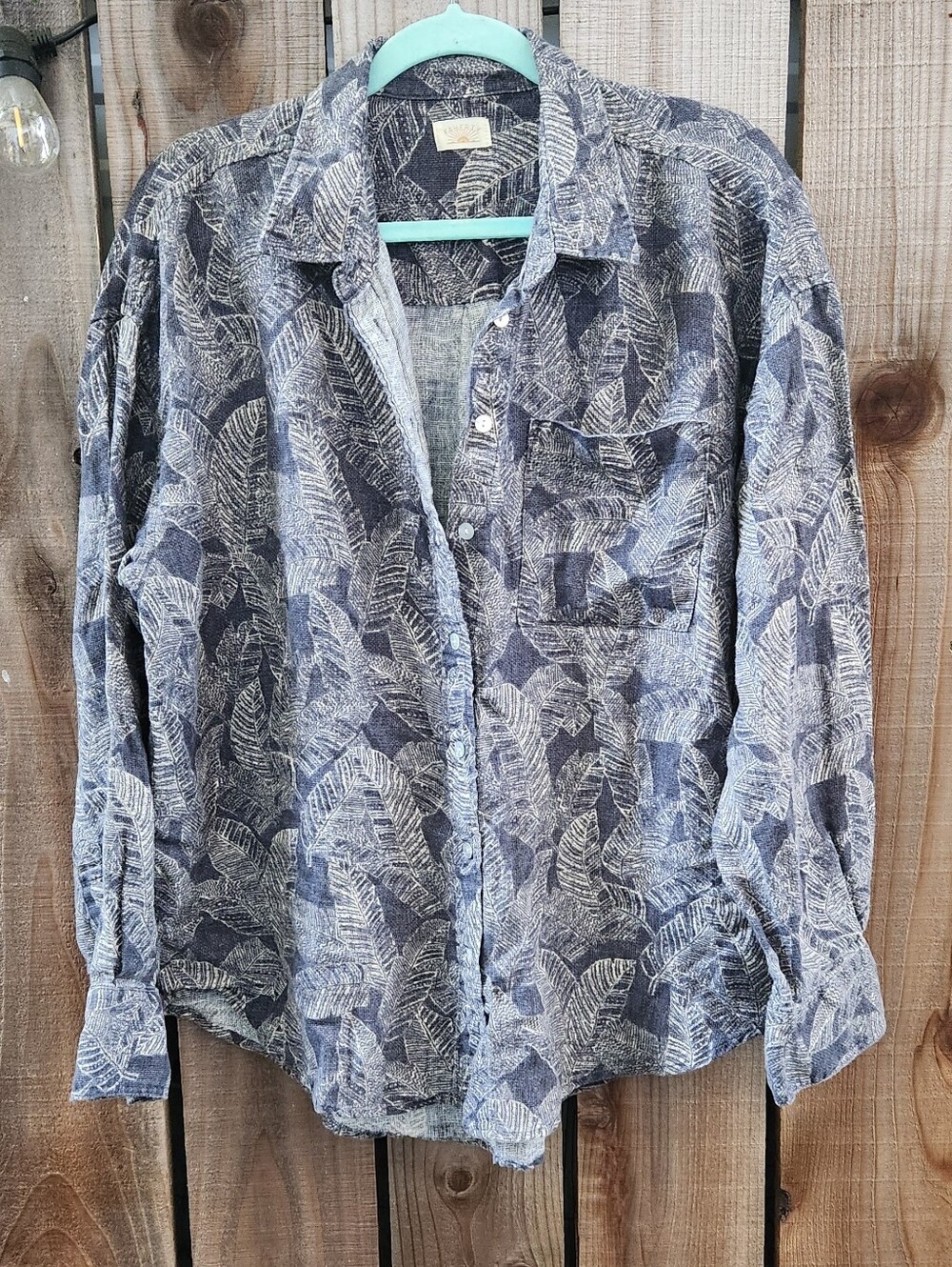 💙👏🏼Faherty Tropical Linen Button-Down Men’s L🌿